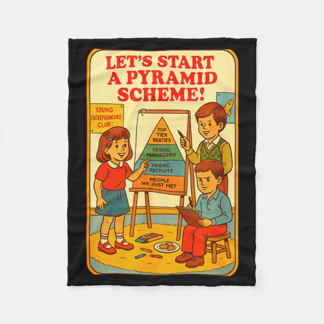 Pyramid Scheme Funny Blackcraft Cult Dark Humor Sa Fleecedecke (Vorderseite)