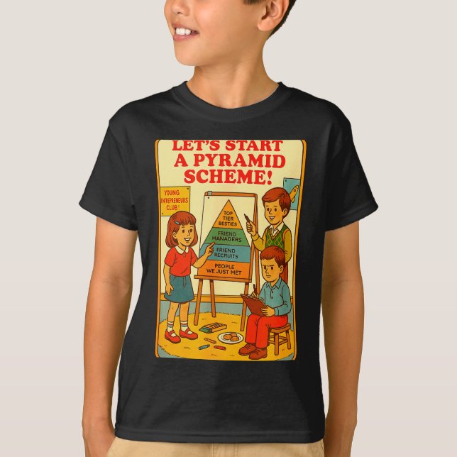 Pyramid Scheme Funny Blackcraft Cult Dark Humor Sa T-Shirt (Vorderseite)