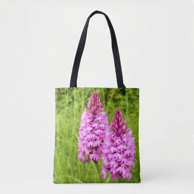 Pyramidal Orchid überall auf der Drucktasche Tasche (Vorderseite)