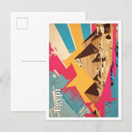Pyramide Ägypten Pop Art Travel Illustration Postkarte