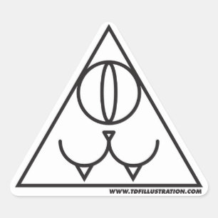 Pyramide-Aufkleber Dreieckiger Aufkleber