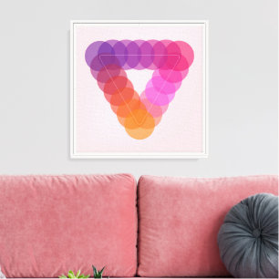 Pyramide de Prises toile rouge Imprimer Mur Art