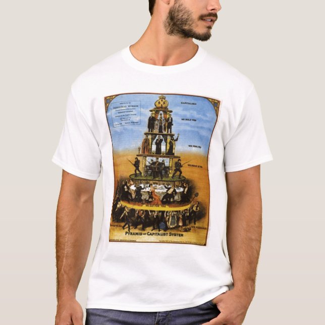 Pyramide des Kapitalismussystems T-Shirt (Vorderseite)