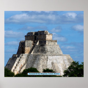 Pyramide des Magiers, Uxmal, Mexiko Poster
