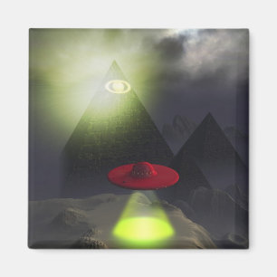 Pyramide d'Illuminati et aimant d'UFO