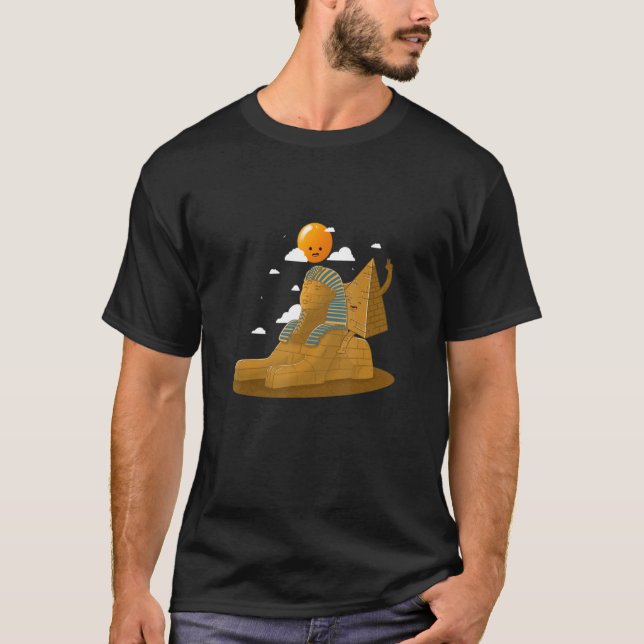 Pyramide und Sphinx Ägypten alt ägyptisch T-Shirt (Vorderseite)