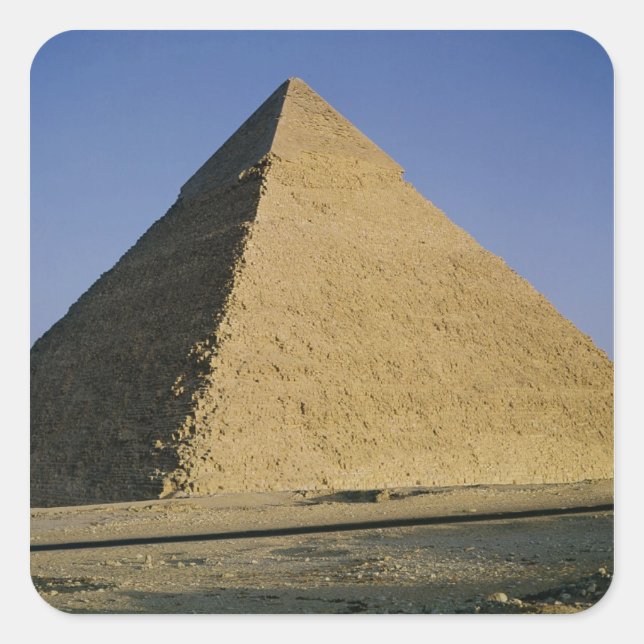 Pyramide von Ghafre c.2589-30 v. Chr. Quadratischer Aufkleber (Vorderseite)