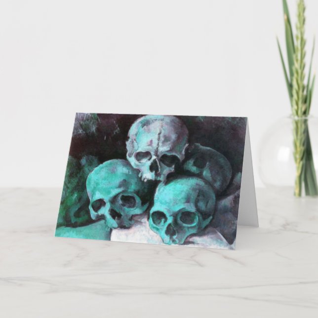 Pyramide von Skulls nach Cezanne Karte (Vorderseite)