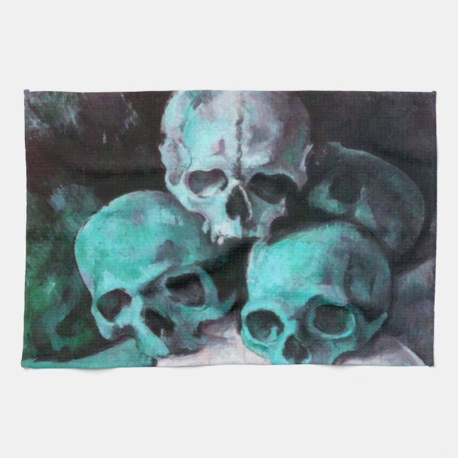 Pyramide von Skulls nach Cezanne Küchentuch (Horizontal)