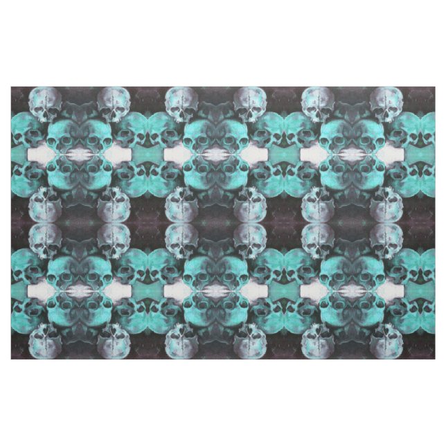 Pyramide von Skulls nach Cezanne Stoff (Fat Quarter (45,7 x 55,9 cm))