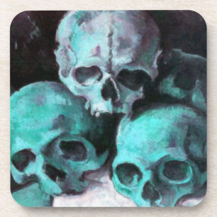 Pyramide von Skulls nach Cezanne Untersetzer