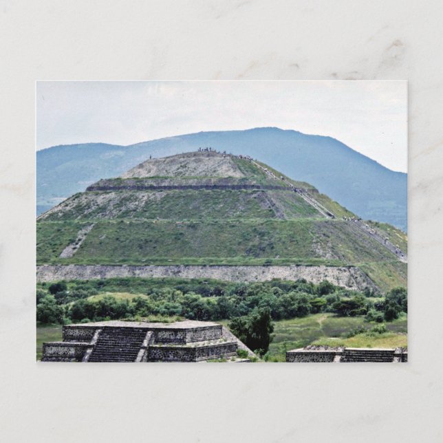 Pyramide von The Sun an Teotihuacan Ruinen, nahe Postkarte (Vorderseite)