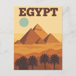 Pyramiden der ägyptischen Wüste Postkarte