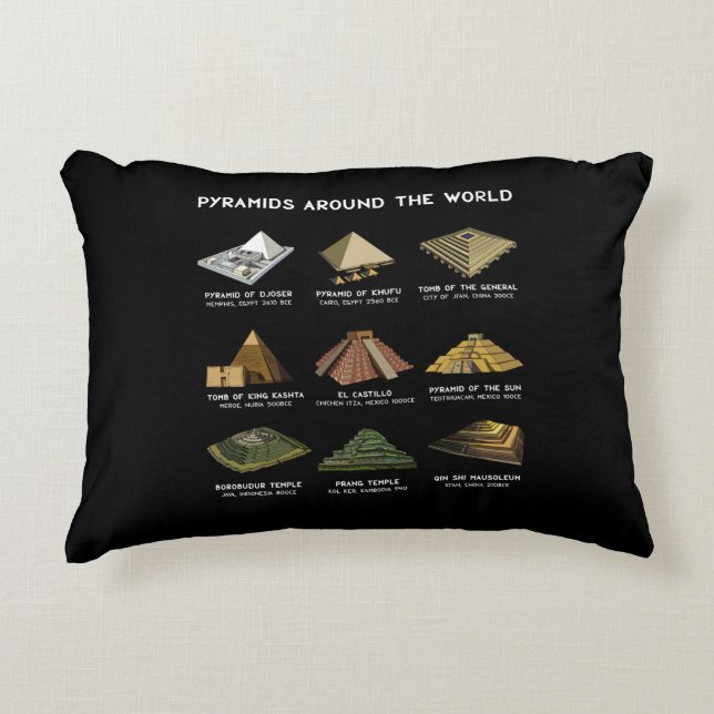 Pyramiden der Weltarchäologie Dekokissen (Vorderseite)