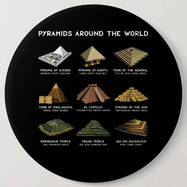 Pyramiden der Weltarchäologie-Zivilisationen Button (Vorderseite)