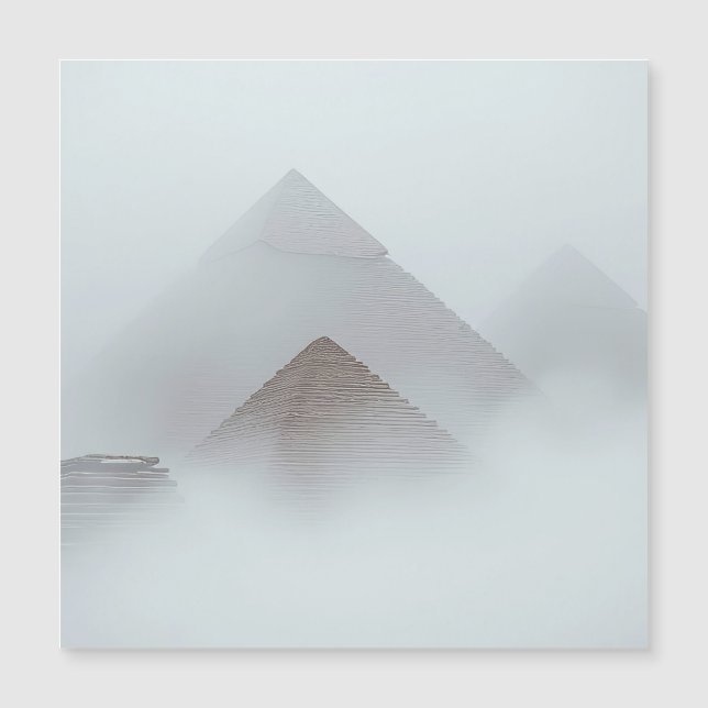 Pyramiden im Nebel Magnetkarte (Vorderseite)