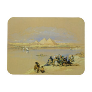 Pyramiden in Gizeh, in der Nähe von Kairo (w/c) Magnet