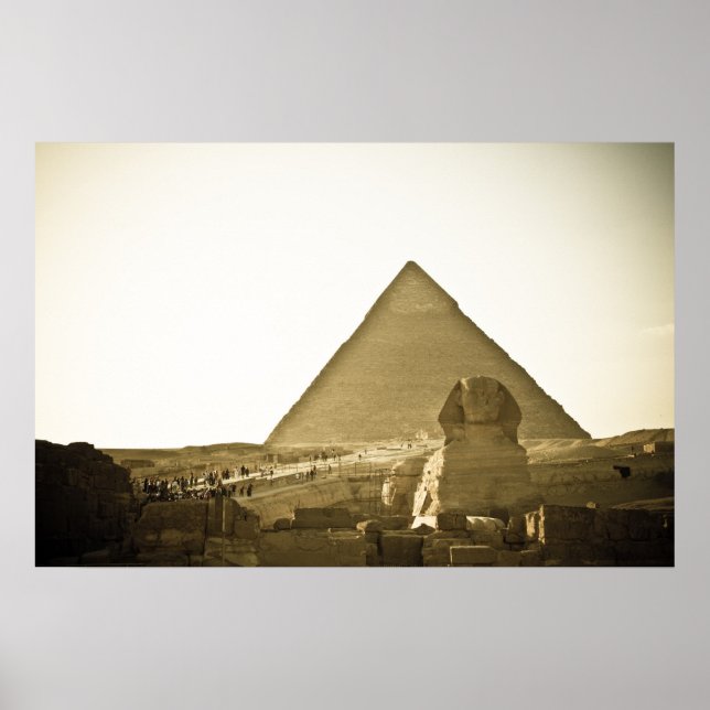 Pyramiden in Gizeh in Kairo, Ägypten Poster (Vorne)