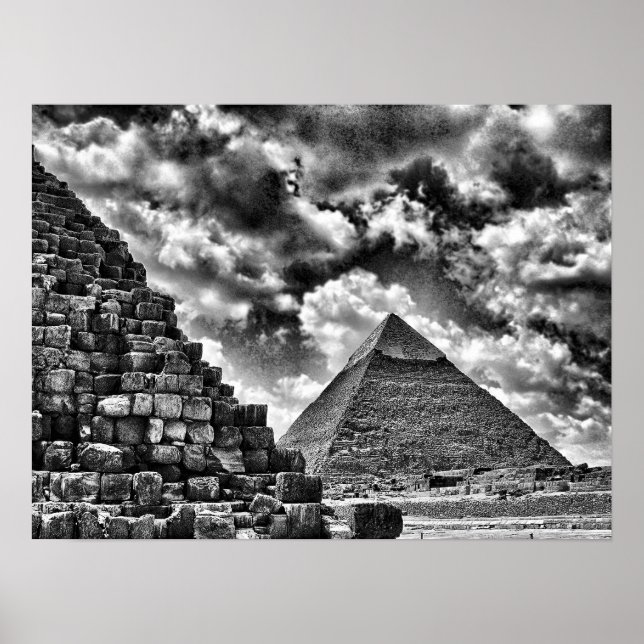 Pyramiden in Gizeh, Kairo, Ägypten Poster (Vorne)