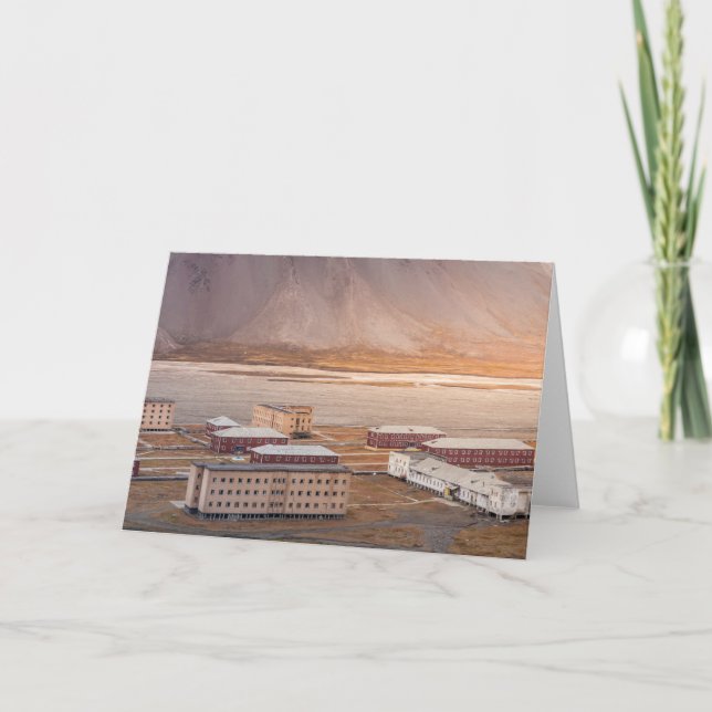 Pyramiden Svalbard Karte (Vorderseite)