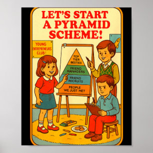 Pyramiden-System Lustig Blackcraft Kult Dunkler Hu Poster