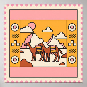 Pyramiden und Camels Poster