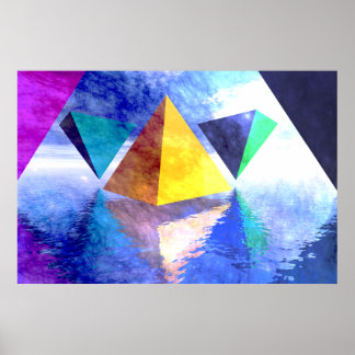 Pyramiden und Dreiecke-Poster Poster