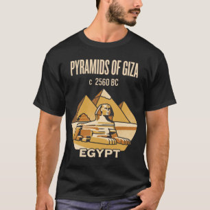 Pyramiden von Giza Ägypten Vintage-Reiseposter Ret T-Shirt