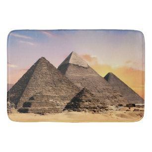 Pyramiden von Gizeh Altes Ägypten Wüstenlandschaft Badematte