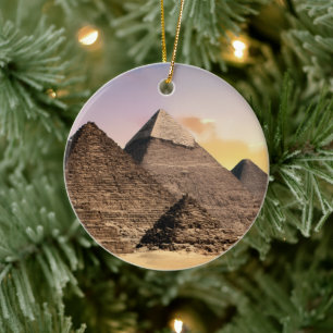 Pyramiden von Gizeh Altes Ägypten Wüstenlandschaft Keramik Ornament