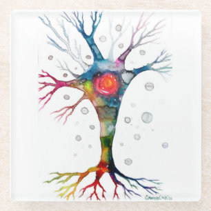 Pyramidenneuron im Neocortex Glasuntersetzer