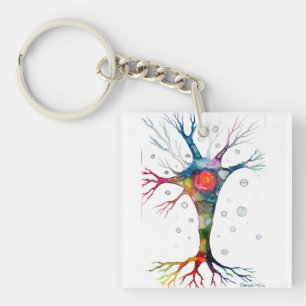 Pyramidenneuron im Neocortex Schlüsselanhänger
