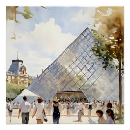 Pyramidenposter des Louvre Parisien Poster