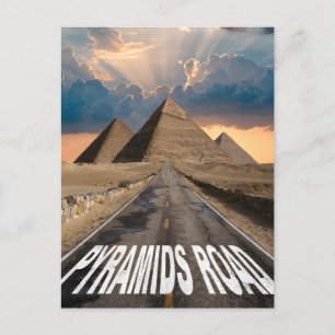 Pyramidenstraße Ägypten Wüstenlandmarke Kunst Postkarte
