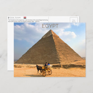 Pyramides de Gizeh, Égypte Carte postale