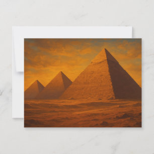 Pyramides sacrées Heure d'or Carte postale égyptie