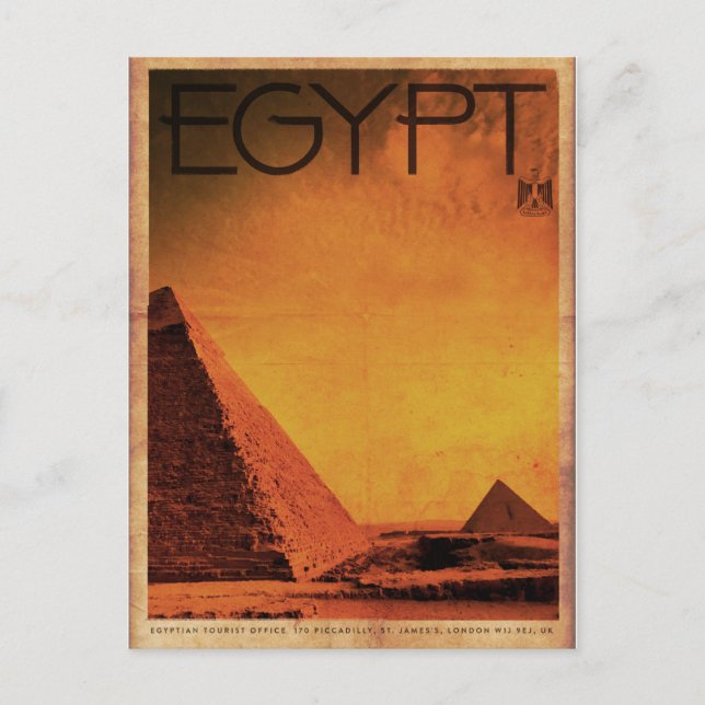 Pyramides vintages Egypte Carte postale Voyage (Devant)