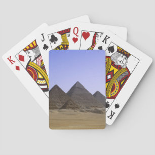 Pyramids in desert Cairo, Egypt Spielkarten