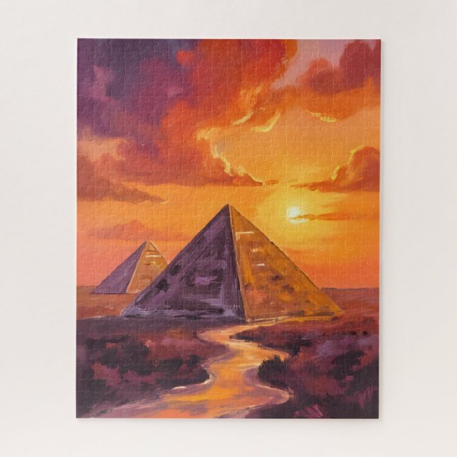 Pyramids of Egypt Sunset Travel (Vertikal)