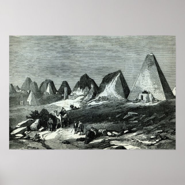 Pyramids of Meroe, on the Nile Poster (Vorne)