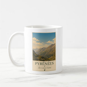 Pyrenäen Frankreich – Gebirge Illustriertes Poster Kaffeetasse