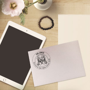 Pyrenäen Hunde-Rücksendeadresse Gummistempel