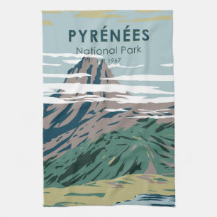 Pyrenäen Nationalpark Frankreich Vintag Geschirrtuch
