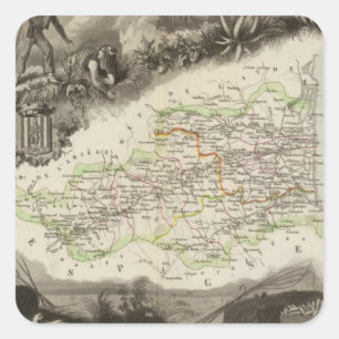 Pyrenäen Quadratischer Aufkleber