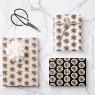 Pyrenäen-Schäferhund-Malerei - Süße originelle Hun Geschenkpapier Set