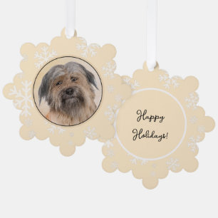 Pyrenäen-Schäferhund-Malerei - Süße originelle Hun Ornament Karte