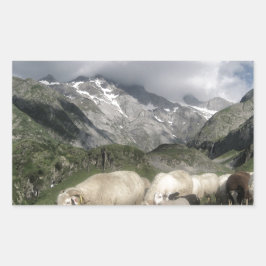 Pyrenäenlandschaft Rechteckiger Aufkleber
