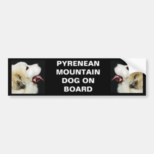 PYRENEAN GEBIRGShund AN BORD Autoaufkleber