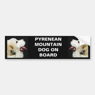 PYRENEAN GEBIRGShund AN BORD Autoaufkleber