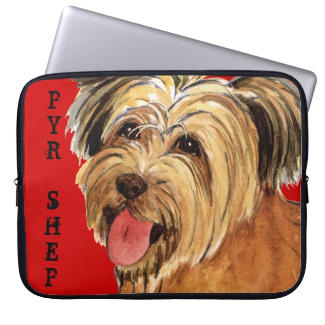 Pyrenean Shepherd Color Block Laptopschutzhülle (Vorderseite)